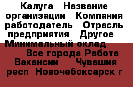 Калуга › Название организации ­ Компания-работодатель › Отрасль предприятия ­ Другое › Минимальный оклад ­ 10 000 - Все города Работа » Вакансии   . Чувашия респ.,Новочебоксарск г.